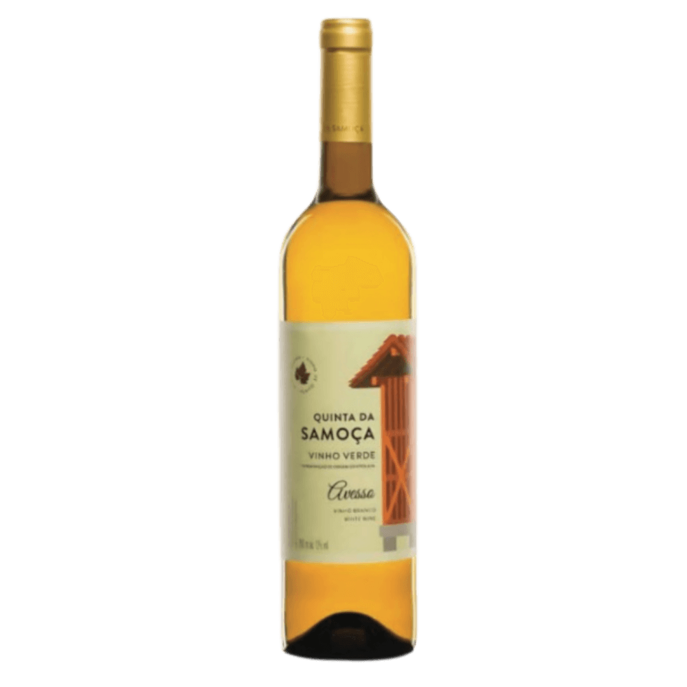 Garrafa de vinho branco Quinta da Samoça Avesso, Vinho Verde DOC, da sub-região de Amarante.